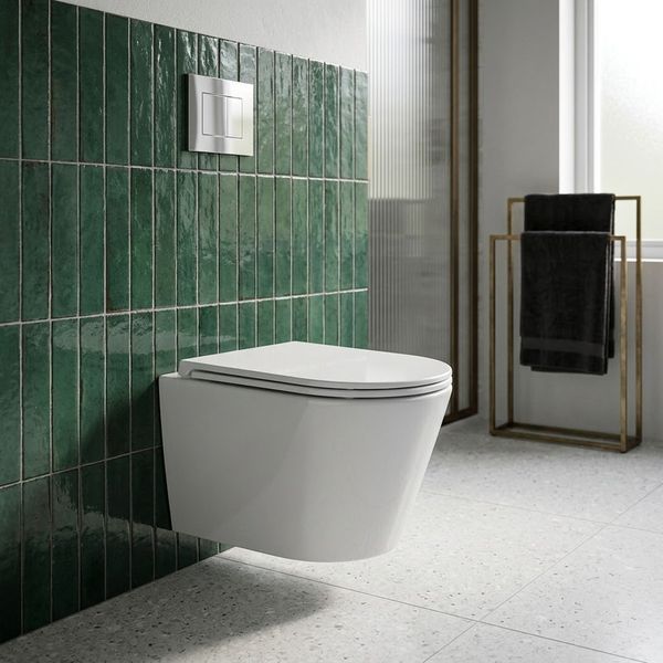 Подвесной унитаз с крышкой soft-close,Calma Devit Vortex Flush, белый глянец 599119 фото