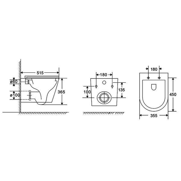 Подвесной унитаз с крышкой soft-close,Calma Devit Vortex Flush, белый глянец 599119 фото
