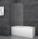 Шторки стеклянные на ванну Koer SR BS02-80x140-TR-07 прозрачное стекло Easy Clean 6мм, графит KR5941 фото 2