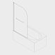 Шторки стеклянные на ванну Koer SR BS02-80x140-TR-07 прозрачное стекло Easy Clean 6мм, графит KR5941 фото 3