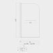 Шторки стеклянные на ванну Koer SR BS02-80x140-TR-07 прозрачное стекло Easy Clean 6мм, графит KR5941 фото 4