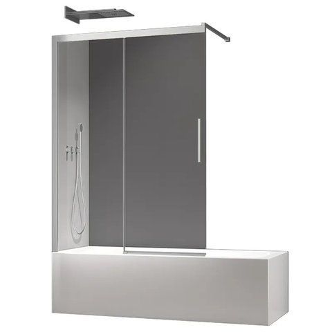 Шторки стеклянные на раздвижные ванны Koer SR BS06-120x150-TR-01 прозрачное стекло Easy Clean 6мм, хром KR5945 фото
