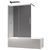 Шторки скляні на ванну розсувні Koer SR BS06-120x150-TR-01 прозоре скло Easy Clean 6мм, хром KR5945 фото