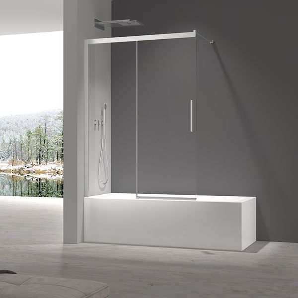 Шторки скляні на ванну розсувні Koer SR BS06-120x150-TR-01 прозоре скло Easy Clean 6мм, хром KR5945 фото