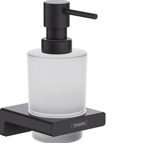 Дозатор для рідкого мила Hansgrohe AddStoris 41745670 з тримачем, чорний матовий 41745670 фото