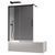 Шторки скляні на ванну розсувні Koer SR BS06-120x150-TR-01 прозоре скло Easy Clean 6мм, графіт KR5947 фото