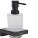 Дозатор для жидкого мыла Hansgrohe AddStoris 41745670 с черным матовым держателем. 41745670 фото 1