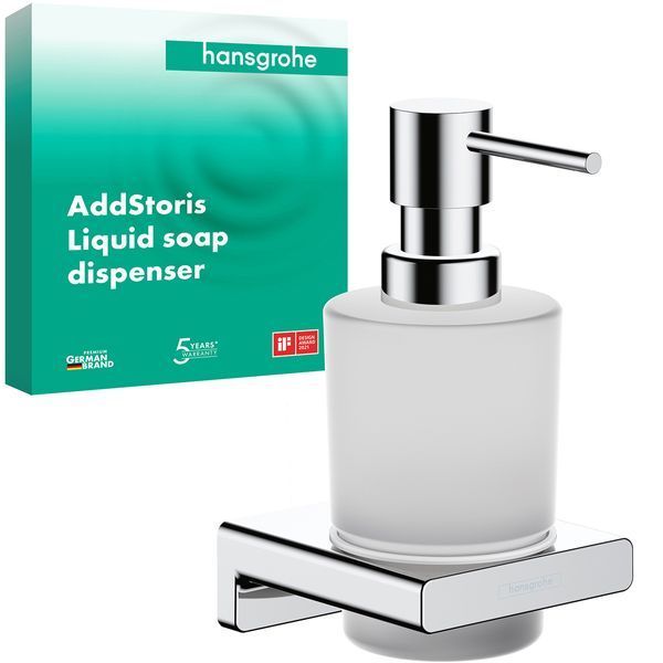 Дозатор для жидкого мыла Hansgrohe AddStoris 41745000 с держателем хром 41745000 фото