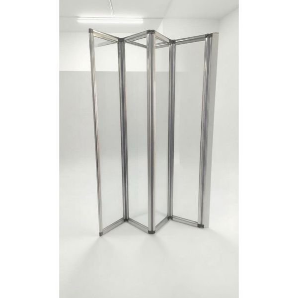 Шторки скляні на ванну складні Koer SR BS07-80x140-TR-01 прозоре скло Easy Clean 4мм, хром KR5948 фото