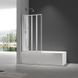 Шторки скляні на ванну складні Koer SR BS07-80x140-TR-01 прозоре скло Easy Clean 4мм, хром KR5948 фото 2