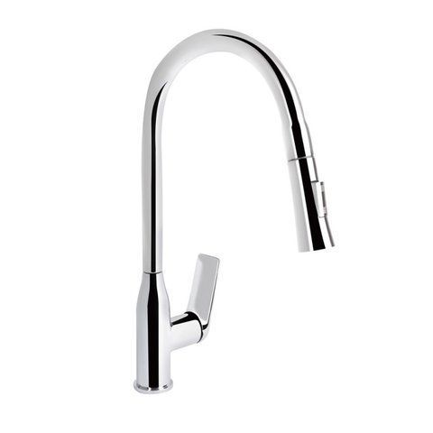 Смеситель для кухни Qtap Vlasta New с выдвижным изливом  Chrom SD00051770 фото