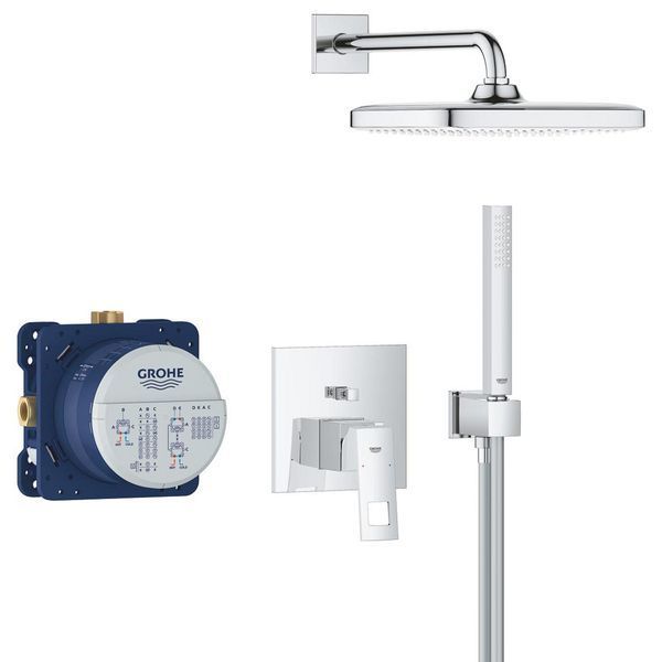 Душова система прихованого монтажу на 2 виходи Grohe Eurocube OHM хром 25289000 фото