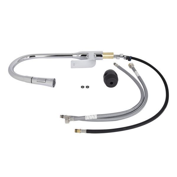 Смеситель для кухни Qtap Vlasta New с выдвижным изливом  Chrom SD00051770 фото
