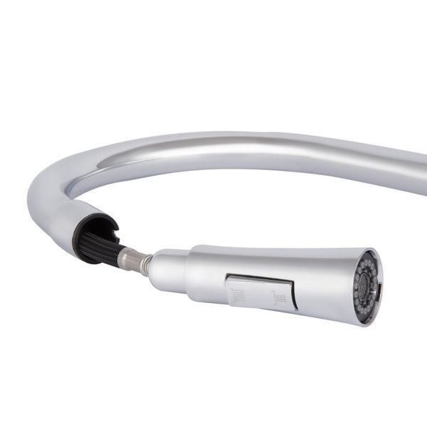 Смеситель для кухни Qtap Vlasta New с выдвижным изливом  Chrom SD00051770 фото