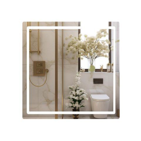 Зеркало Qtap Mideya 800&times;800 с LED-подсветкой Touch, с антизапотеванием, димером, рег. яркости SD00051750 фото