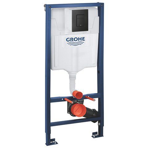 Инсталляция для унитаза Grohe Solido 38811KF0 3в1 с клавишей Even Black черный 38811KF0 фото