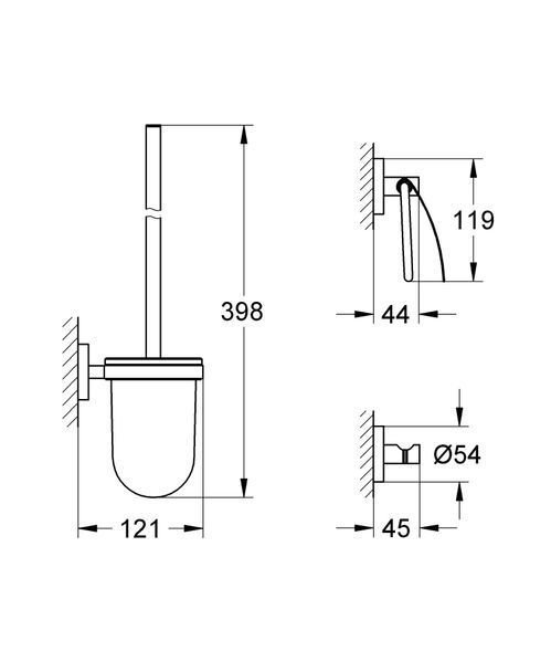 Набір аксесуарів 3 в 1 Grohe Essentials New 40407001 фото