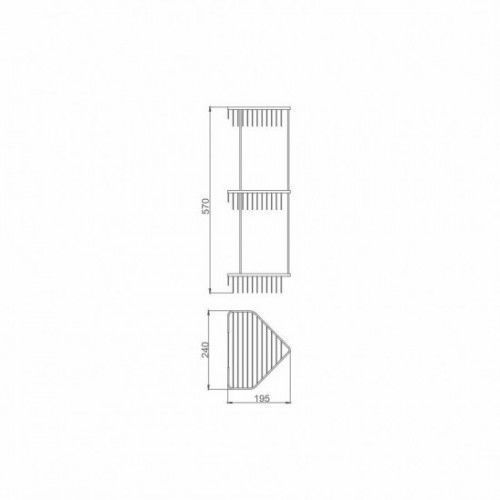 Полка для ванни триярусна Frap F335-2  F335-2 фото
