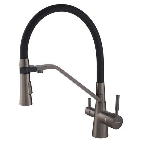 Змішувач для кухні Mixxus Premium Magnet GRAPHITE REFL.BLACK з виходом для питної води MI6975 фото
