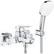 Смеситель для ванны Grohe Cubeo с душевым набором, хром. 1018140000 фото
