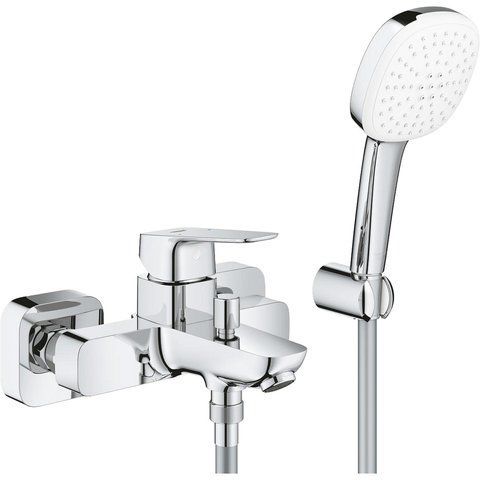 Смеситель для ванны Grohe Cubeo с душевым набором, хром. 1018140000 фото